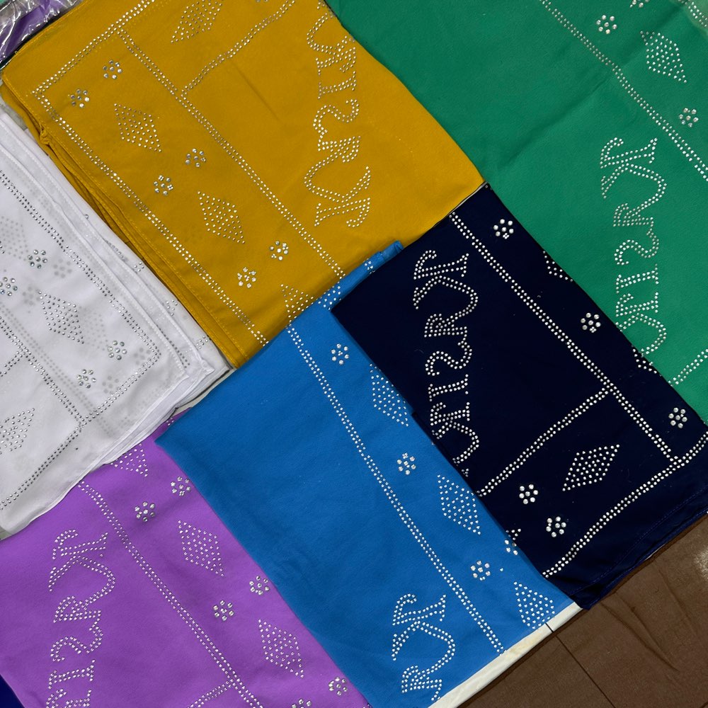 Nouveau Voile Hijab en Chiffon Africain 70x180cm pour Femmes Musulmanes, Foulard Islamique Brodé Style Dubaï, Châles Africains 2026