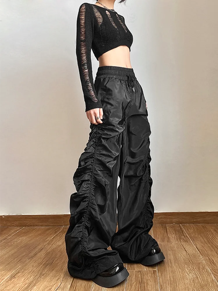 Pantalon Lanterne Ample Taille Haute pour Femme, Tendance Mode, Personnalisé, pour la Confiance en Soi, Style Avant-Gardiste, Cool, Polyvalent et Décontracté