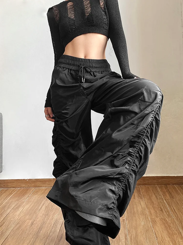 Pantalon Lanterne Ample Taille Haute pour Femme, Tendance Mode, Personnalisé, pour la Confiance en Soi, Style Avant-Gardiste, Cool, Polyvalent et Décontracté