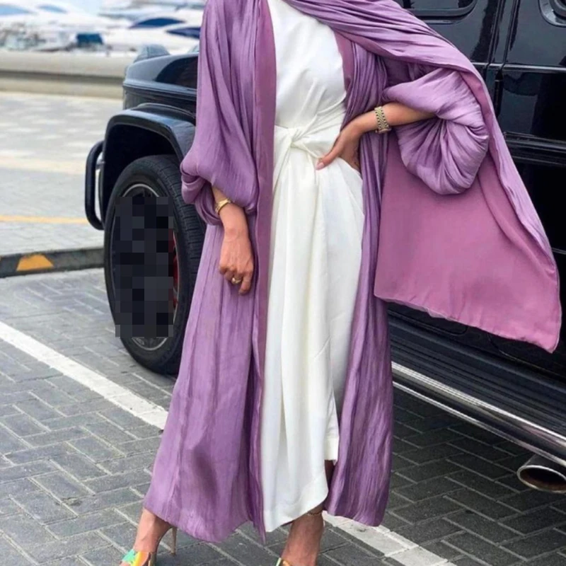 Abayas caftan pour femmes, robe longue musulmane, kimono, cardigan, Dubaï, Turquie, Islam, arabe, robe modeste