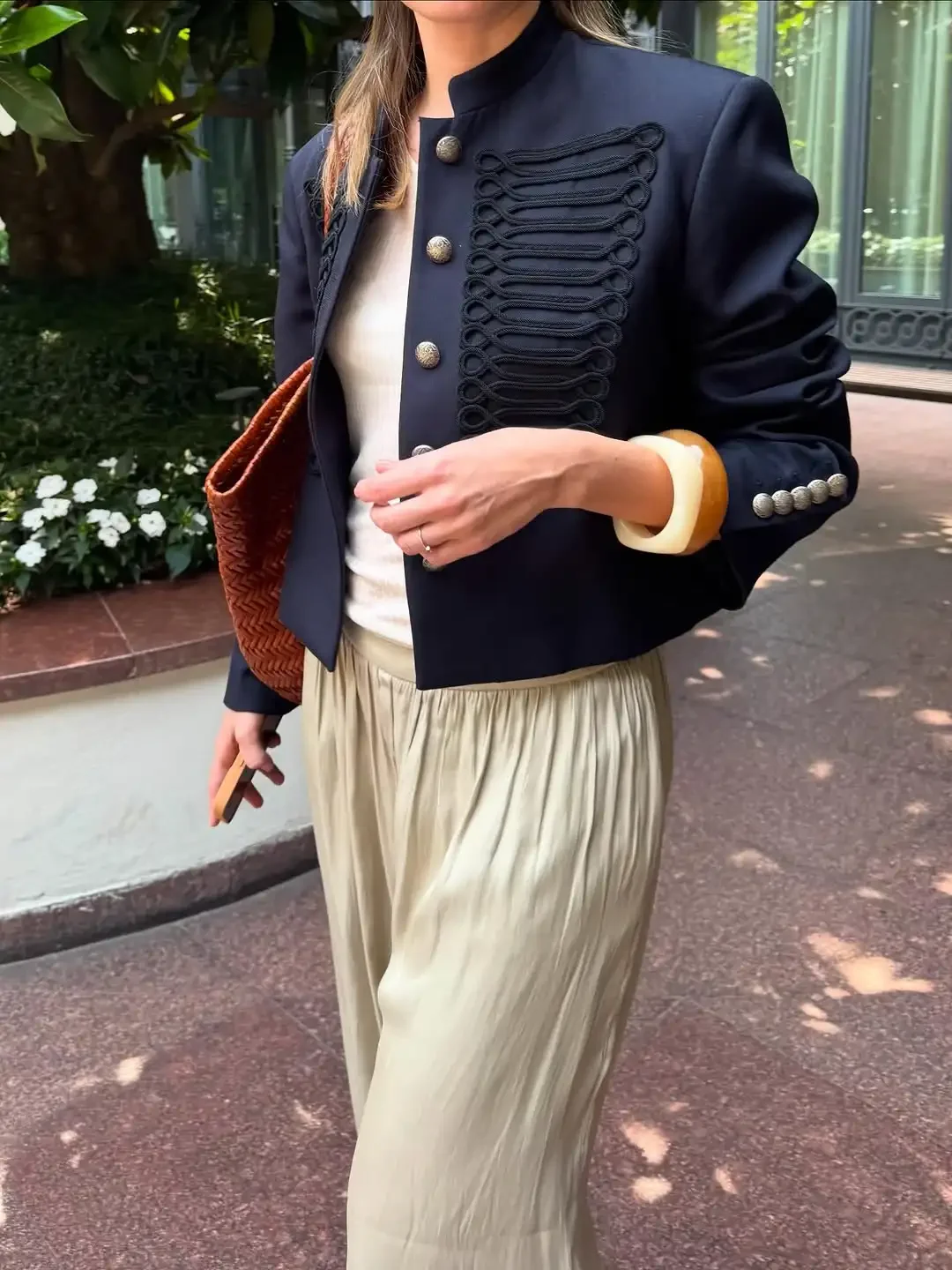 Manteau chic pour femme, mode, simple boutonnage, manches longues, vestes pour femmes, printemps 2026, mode de rue, style chinois, vêtements courts pour femmes