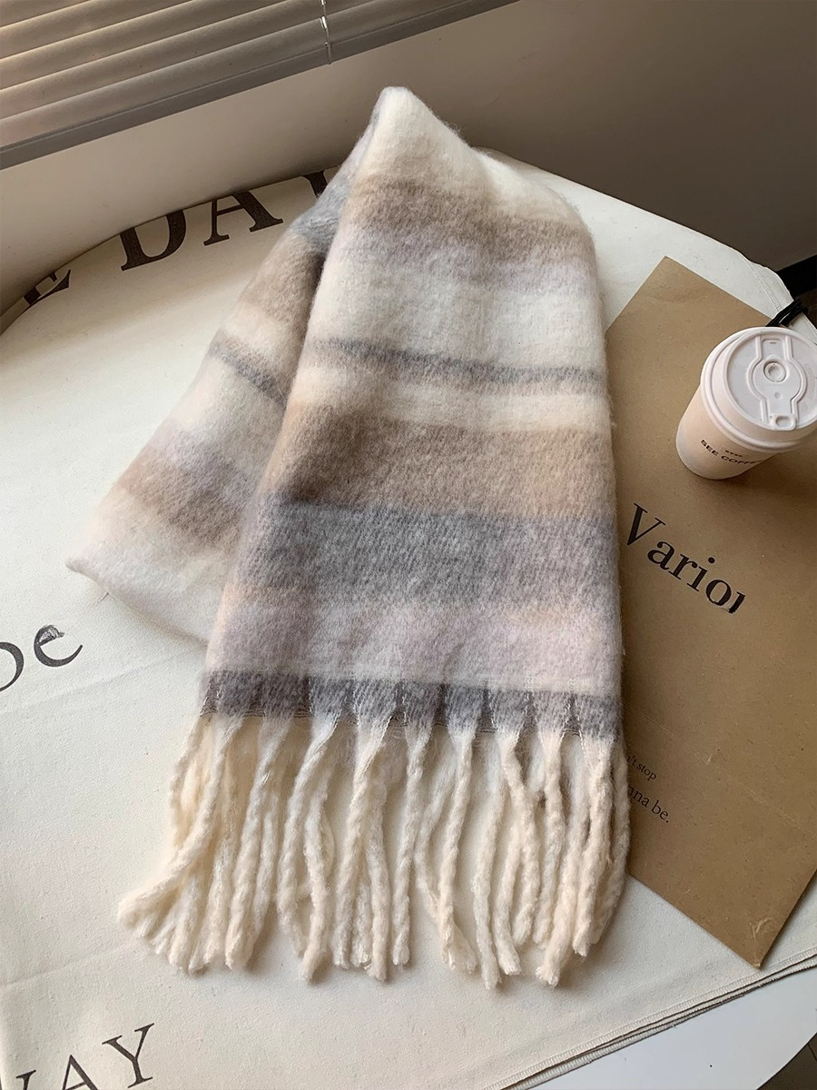 Écharpe d'hiver pour femmes cachemire chaud Plaid Pashmina foulards couverture enveloppes femme épais doux Bufanda gland châle Long Poncho