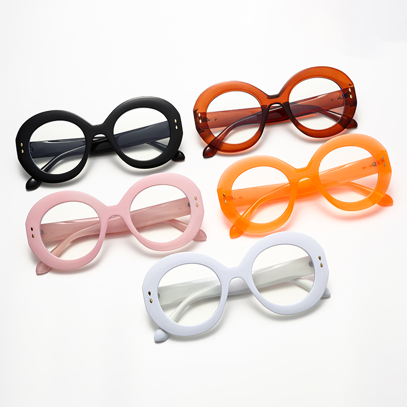 Lunettes rétro ovales anti-lumière bleue pour femmes, montures simples, lunettes optiques, mode vintage féminine
