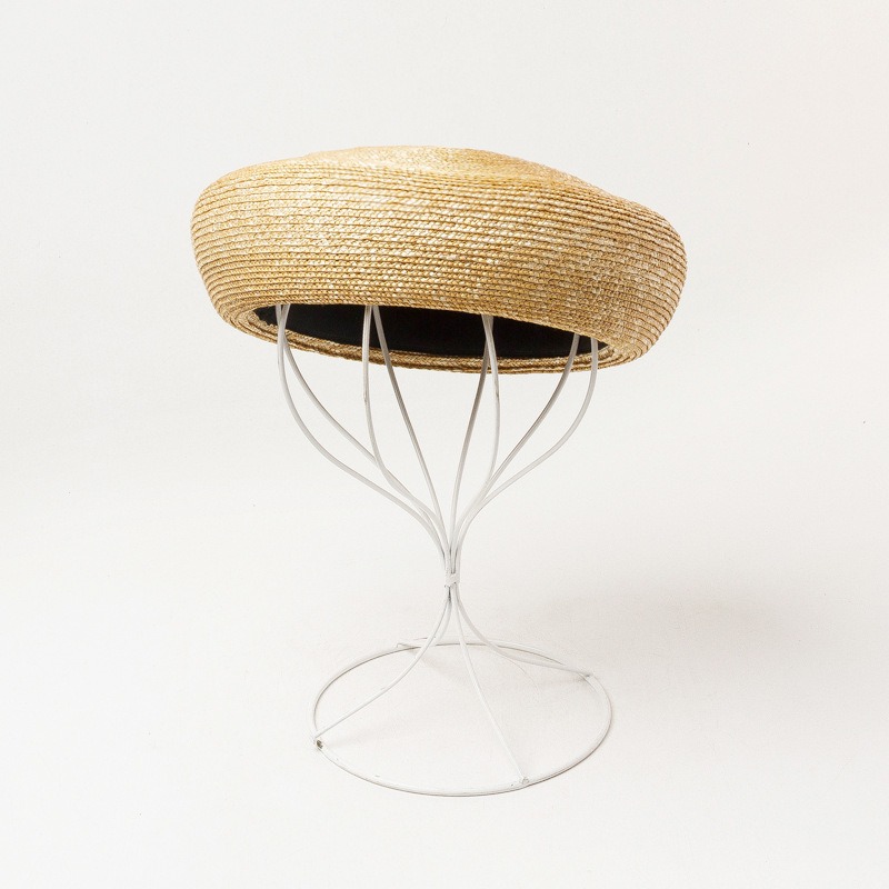 Bérets tissés à la main en paille de blé naturelle pour femmes, rétro, de haute qualité, défilé détaillé, forme Concave, chapeau de peintre tissé en paille Simple