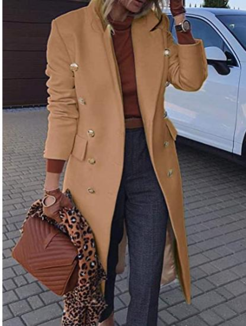 Manteau en laine à manches longues pour femmes, veste mélangée, revers mince, vêtements féminins, blanc, rose, rouge, printemps, automne, nouvelle mode