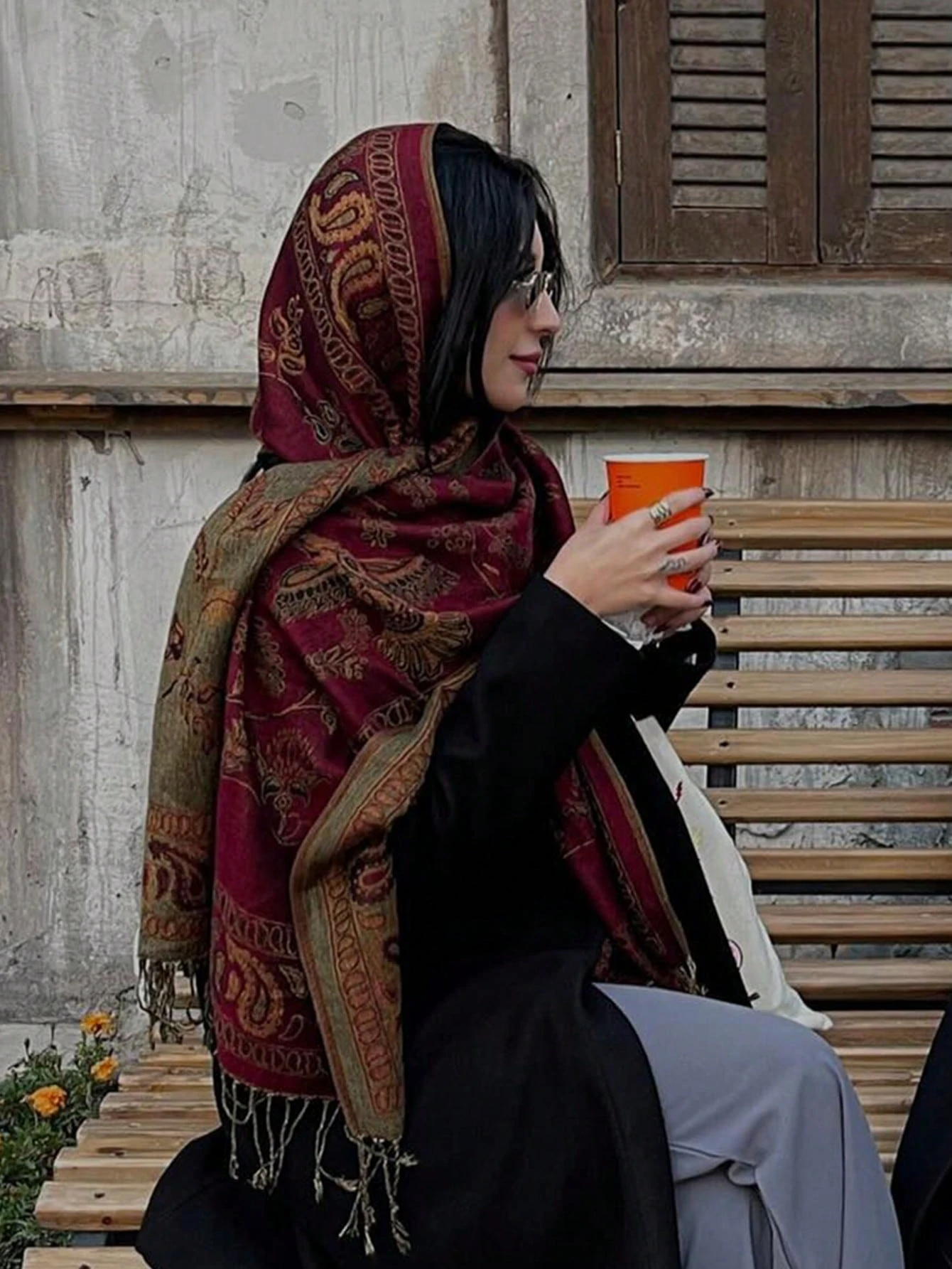 Hiver cachemire Pashmina femmes châles et enveloppes femmes Floral 2025 luxe dame marque chaud épais écharpes couverture