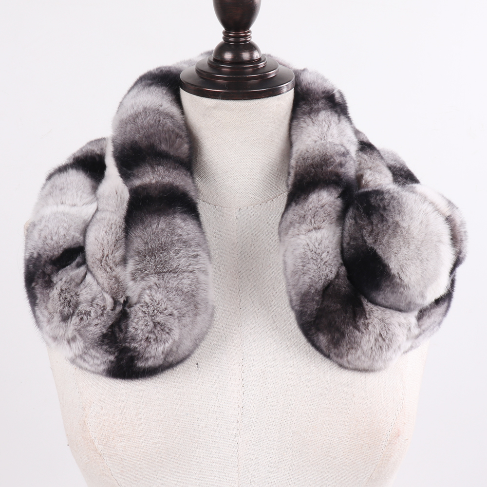 Hiver femmes 100% véritable Rex lapin fourrure écharpe naturel chaud Rex lapin fourrure anneau silencieux dame qualité Rex lapin fourrure foulards