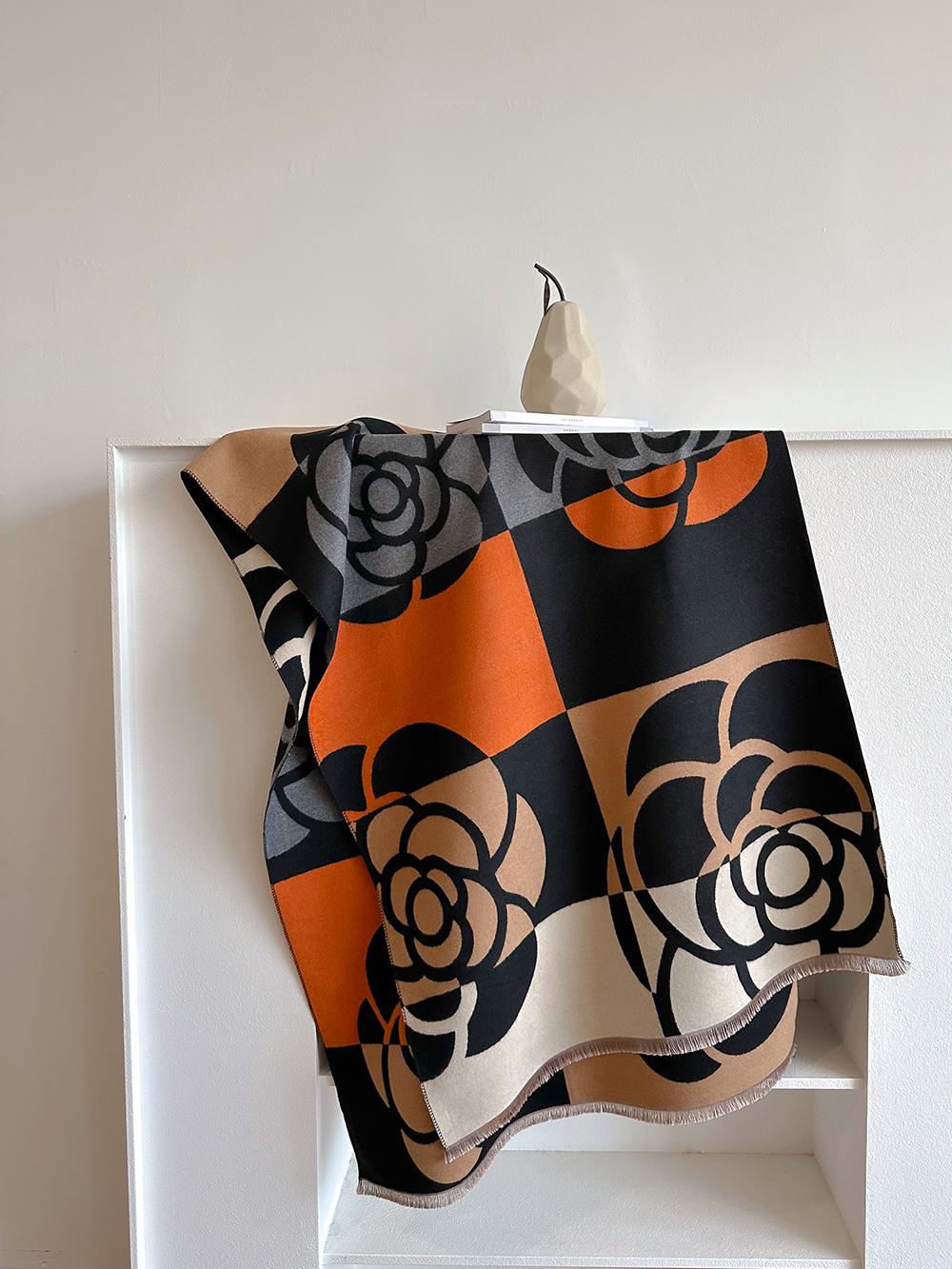 Écharpe en cachemire pour femmes, couverture épaisse et chaude d'hiver, marque de luxe, châle enveloppant, Bufanda, Poncho Pashmina, 2024