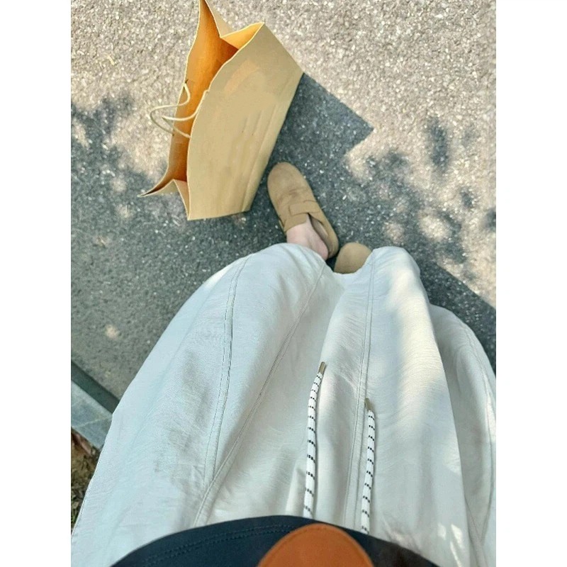 Jupe trapèze de style japonais pour femmes, jupe taille haute avec cordon de serrage, jupe polyvalente, douce et décontractée, pour la mode quotidienne, nouvelle collection