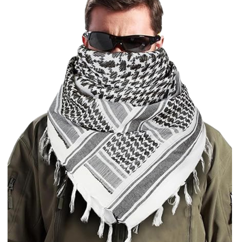 Écharpe du désert sauvage en coton pour hommes et femmes, écharpe arabe à franges, enveloppe du désert