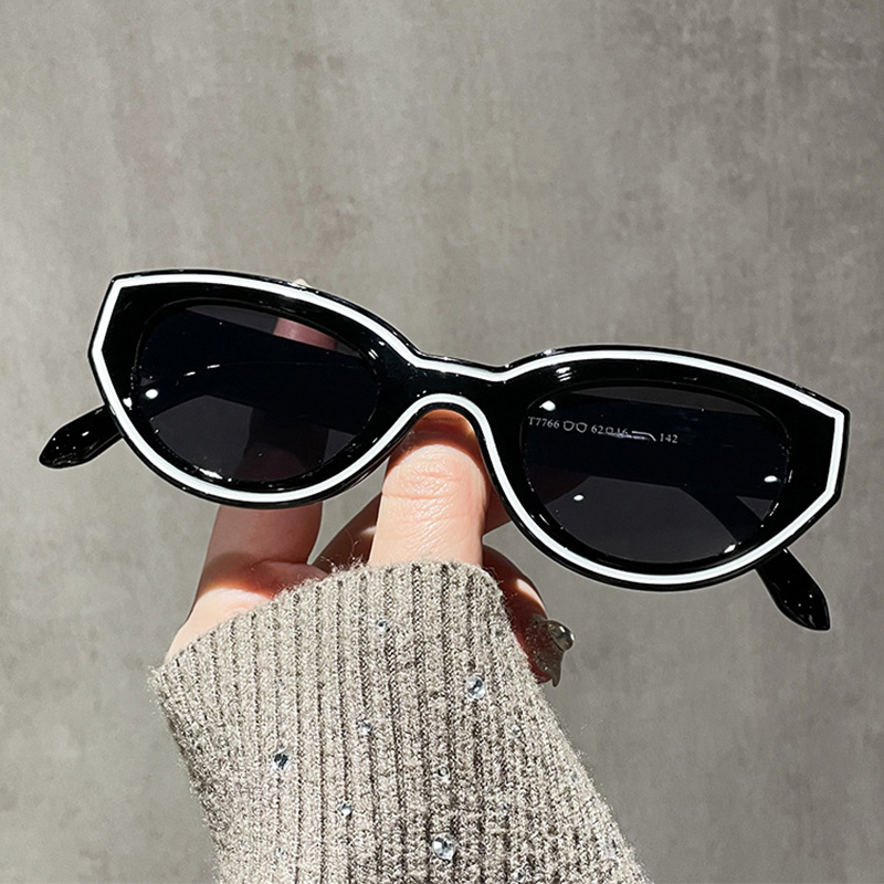 ChimDesign-Lunettes de soleil œil de chat pour hommes et femmes, lunettes de soleil décorées hip-hop, lunettes de fête, design de marque populaire, nouvelle mode