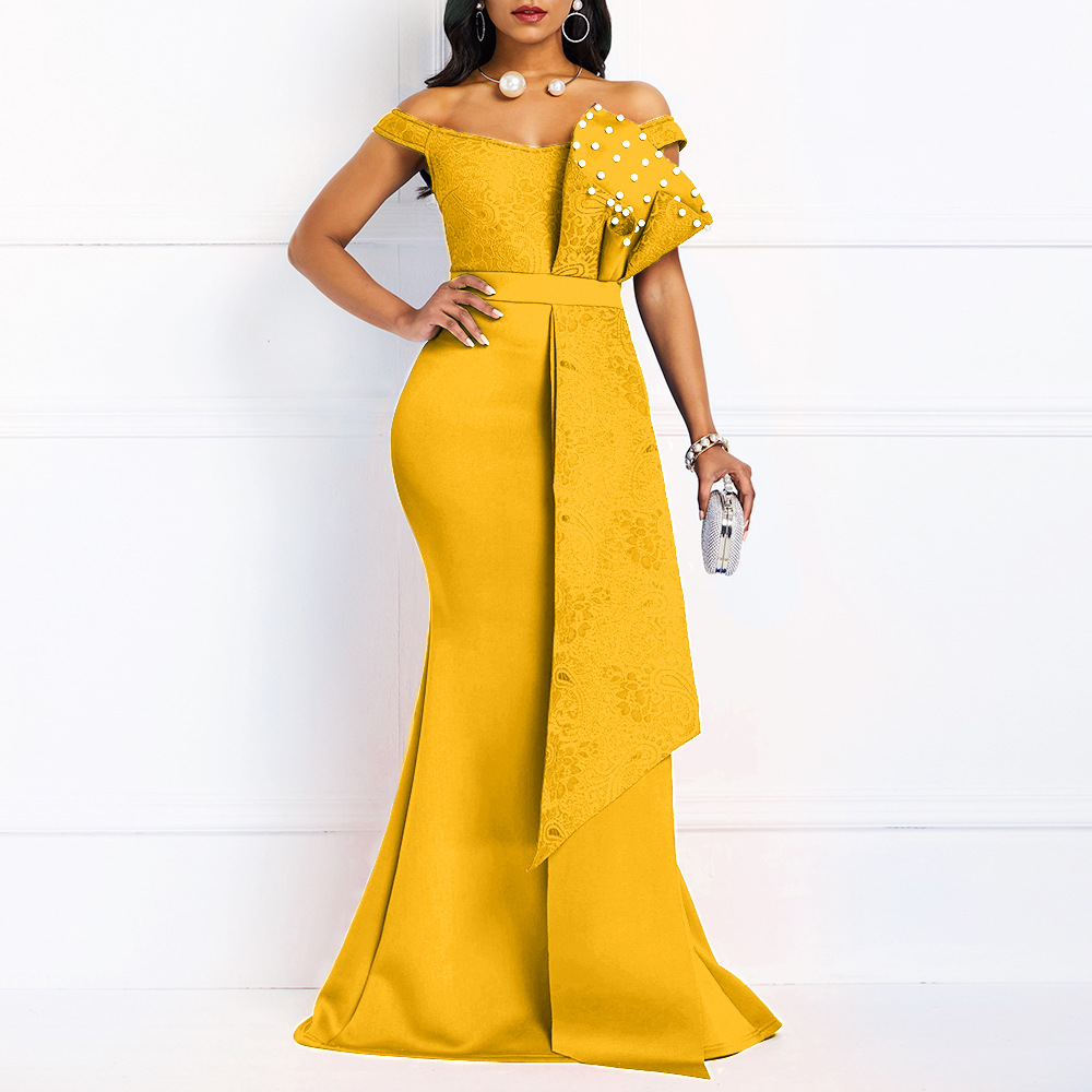 Robe africaine longue pour femmes, printemps et automne 2021