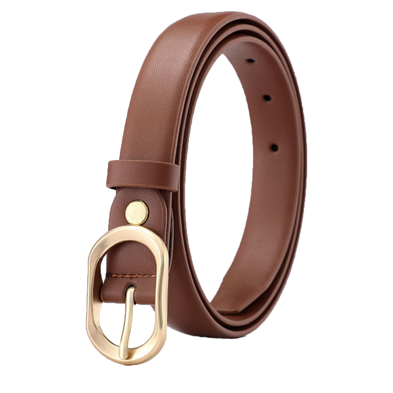 Ceinture en cuir PU rétro pour femme, ceinture en jean polyvalente, sangle de mode, or, nouveau
