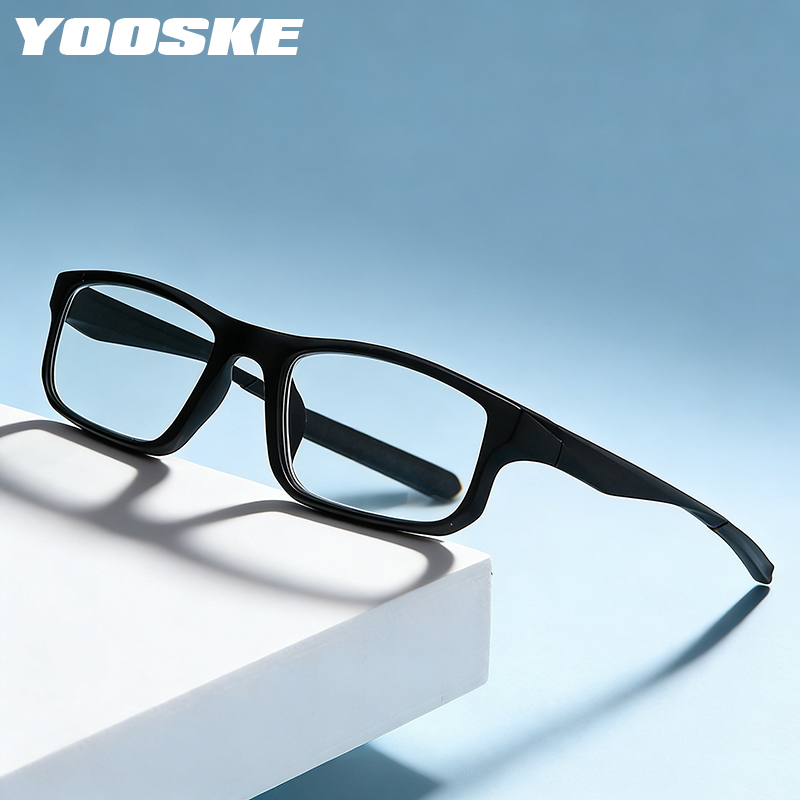 Monture de lunettes de style simple et tendance, pour homme et femme, monture carrée ultralégère, verres anti-lumière bleue pour ordinateur, lunettes de sport optiques