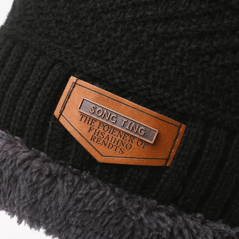 Chapeau coupe-vent en cachemire pour homme, écharpe d'extérieur, gants, encolure en trois pièces, chapeau isolé, site officiel 107, hiver