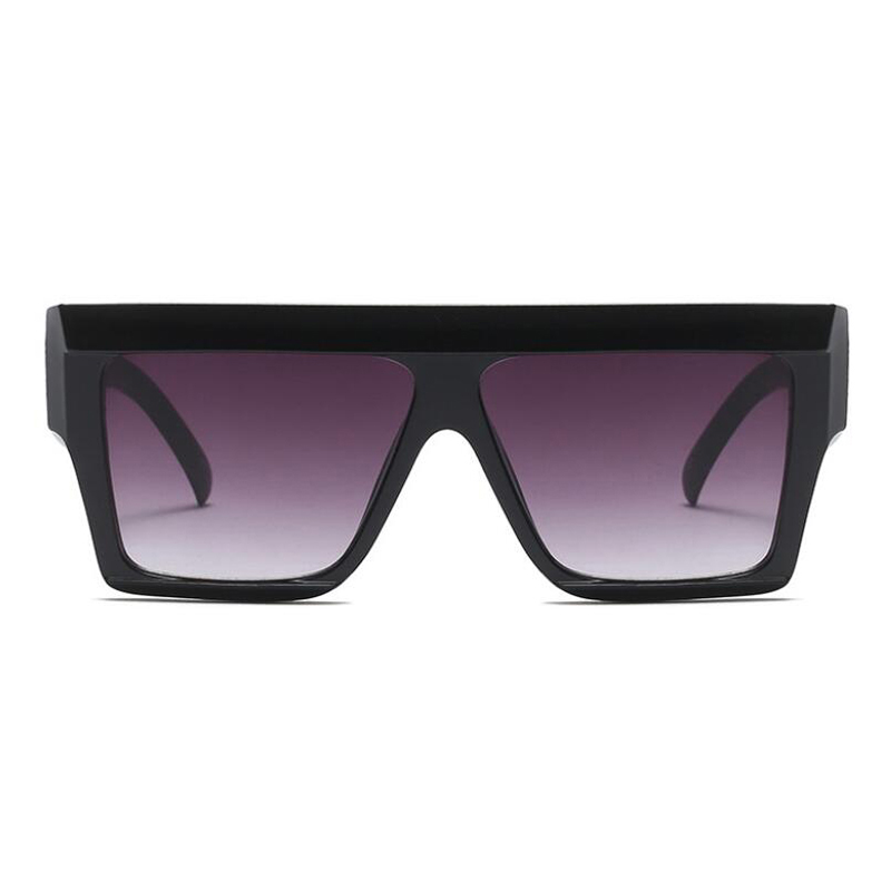 Lunettes de soleil carrées à dessus plat pour femmes, marque de luxe populaire, verres dégradés, Vintage, UV400, grandes nuances