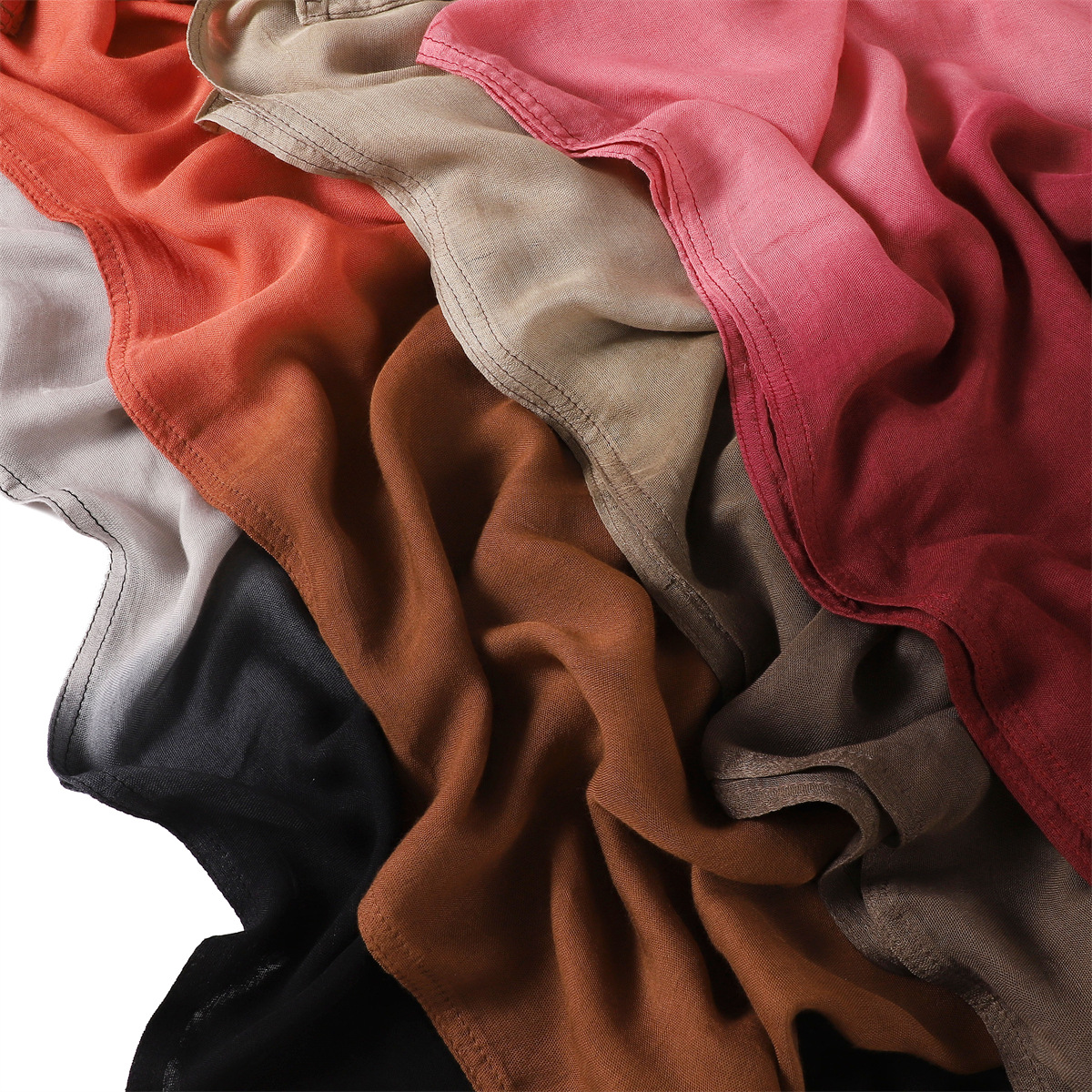 Nouveau Viscose dégradé Hijab femmes musulman écharpe châles Abaya femmes voile Foulard enveloppes plaine islamique Turban bandeaux Foulard