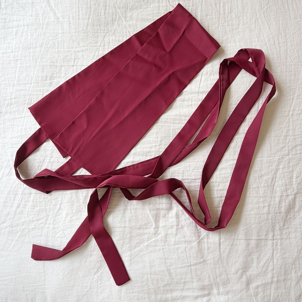 Ceinture Hanfu en tissu mousseline, coton, lin, satin, soie, à nouer, avec nœud décoratif, couleur unie, en soie