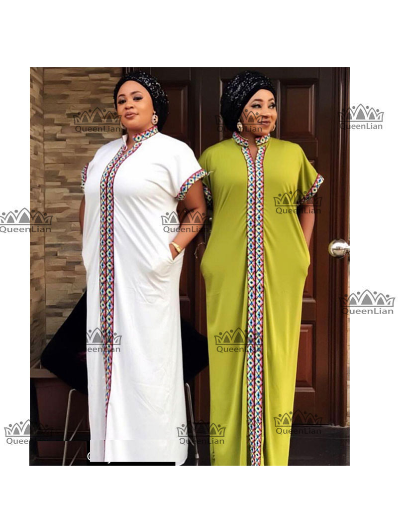SPring traditionnel col africain robe longue bazin vêtements femmes imprimer taille ample avec Dashiki pour dame (CP06 # )