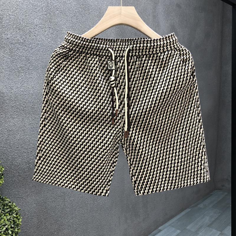 Vêtements pour hommes Style coréen Shorts été 5 pouces coupe ample Jacquard détail tendance léger polyvalent