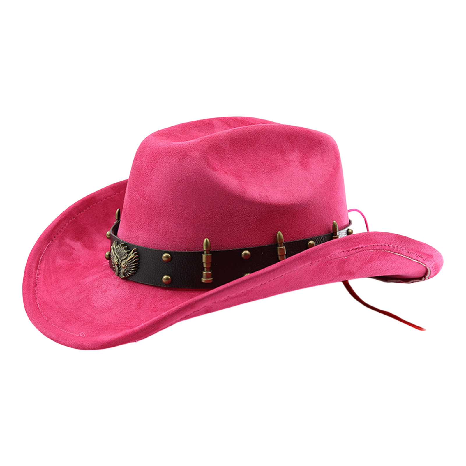 Chapeau de cow-boy en feutre pour femme et homme, avec ceinture, chapeau western élégant, casquette décontractée pour les fêtes en plein air et les clubs