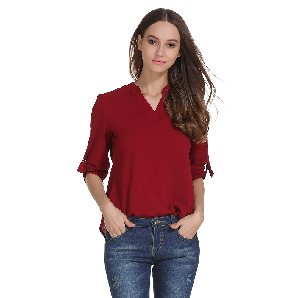 Chemisier grande taille pour femme, chemise à manches longues en mousseline, haut pour femme