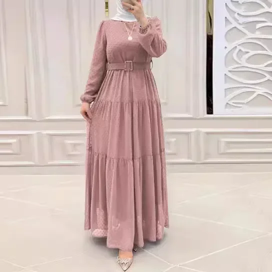 Abaya-Robe longue pour femmes musulmanes modestes, ceintures, Jalabiya, Eid, Ramadan, Maroc, Dubaï, Kaftan saoudien, Islam, Abayas arabes éducatifs