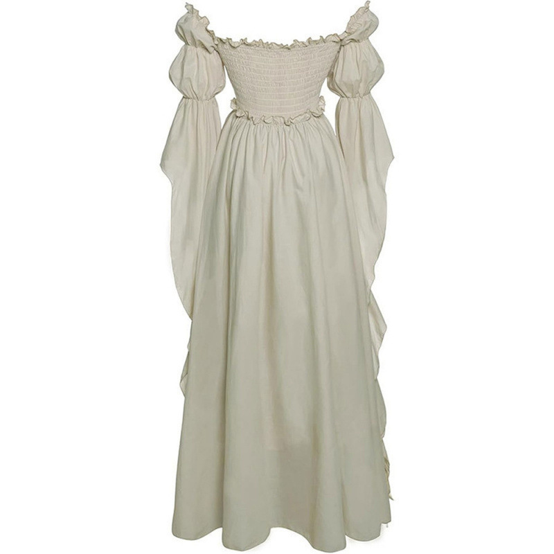 Robe de Cour Médiévale, Robe Rétro pour Femme, Robe Longue de Scène Européenne et Américaine, Ensemble Complet de Cosplay