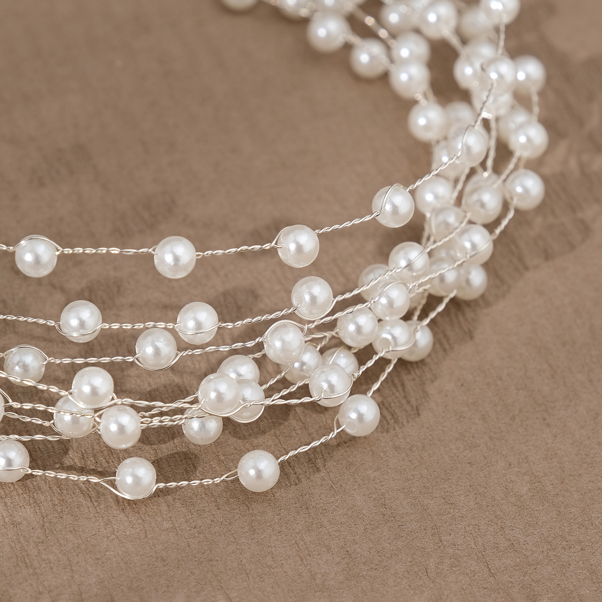 Nouveaux accessoires de cheveux de perles bandeau de cheveux de mariée bijoux de fête de Banquet de mariage Super fée cheveux tressés bandeau de perles flottantes
