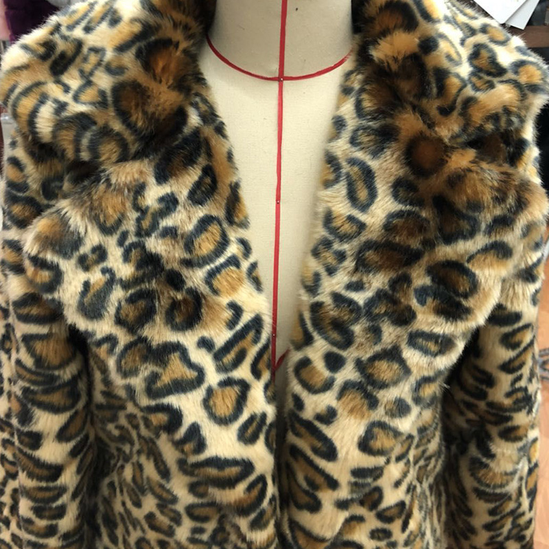 Manteau en fourrure de léopard pour femmes, manteau en fourrure de vison, long, à la mode, haut décontracté, Europe et amérique, ample, grande taille, coupe-vent chaud