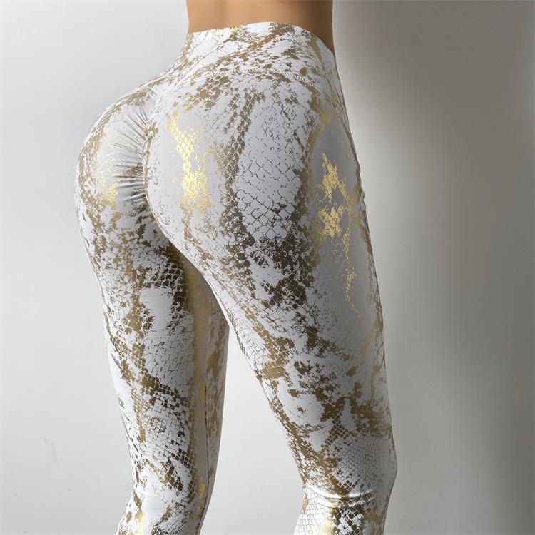Sport décontracté salle de Sport Fitness course Legging Serpentine collants de Sport femme Push Up Leggings Sexy femme taille haute pantalon