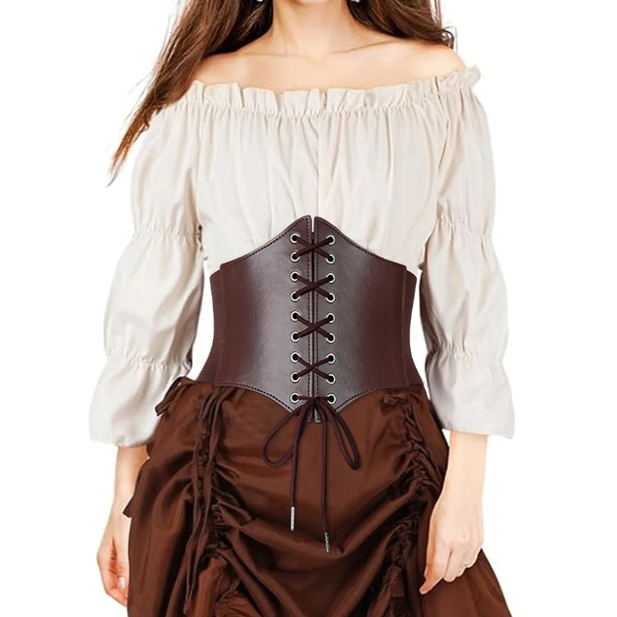 Ceinture large en cuir médiévale, accessoire de costume steampunk, pour femmes et hommes, style Viking, chevalier, antique, pour cosplay quotidien