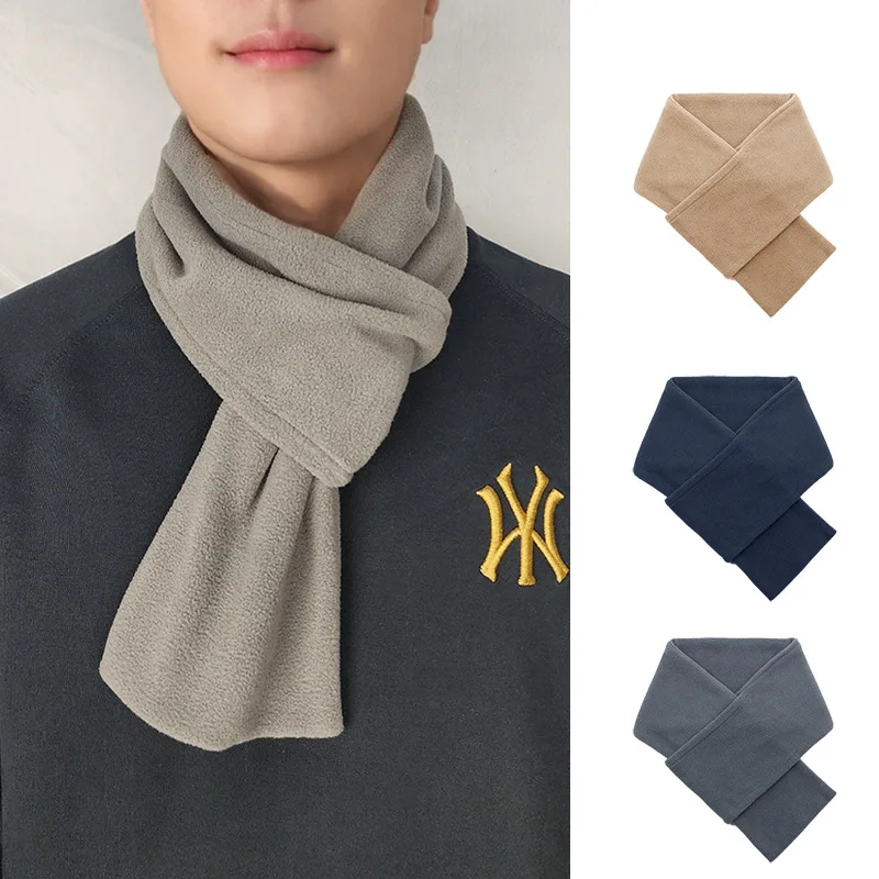 Chic Design écharpe hommes automne hiver nouveau chaud Simple solide silencieux mâle polaire thermique classique résistant au froid écharpe hommes