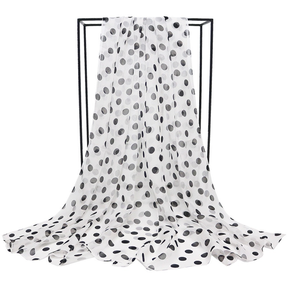 Châle, foulards doux pour la tête, hijab, foulard, écharpe en mousseline, foulards pour femmes, écharpe à pois, châle, écharpe en soie