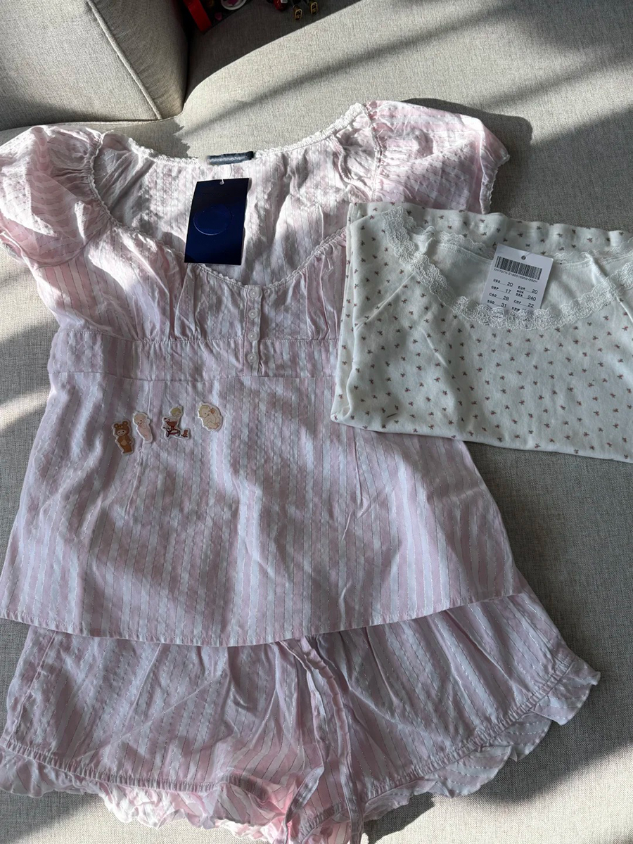 Ensembles T-shirt et pantalon rose pour femme, tenues décontractées d'été avec T-shirts à dentelle et shorts à volants, ensemble 2 pièces mignon et élégant