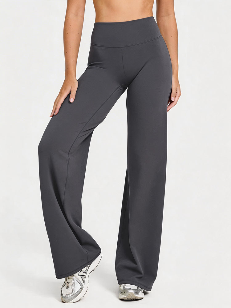 Pantalon de yoga taille mi-haute à jambe droite, pantalon large doux, sensation seconde peau, leggings de compression fitness, pantalon de sport pour Pilates et course à pied
