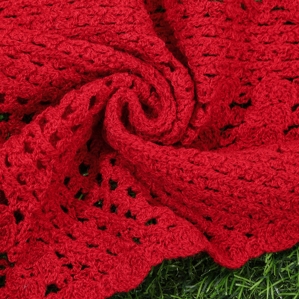1 pièce Bandeau tricoté au crochet fait main, ajouré, doux, style vintage, foulard pour cheveux, accessoire capillaire, bandana triangulaire élégant