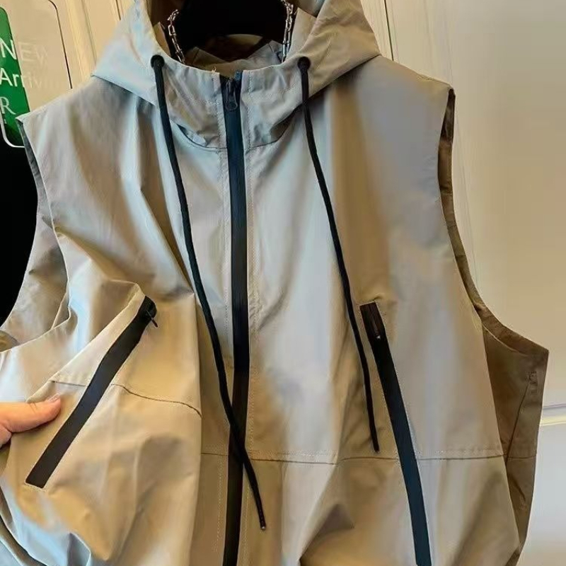 Gilet Femme Printemps-Été Nouveau Modèle Polyvalent à Capuche Sans Manches Court Style Décontracté Hauts Féminins Gilet Chaleco Mujer