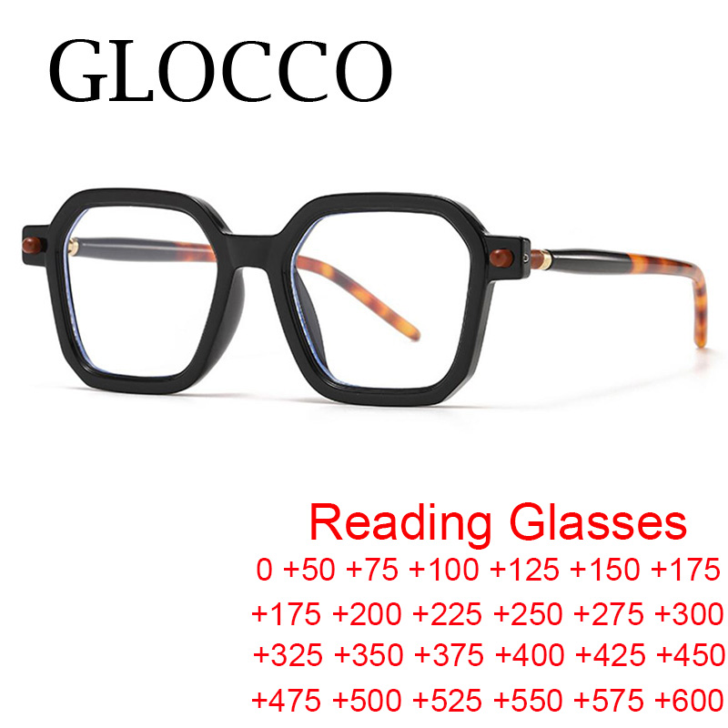 Lunettes de luxe carrées Vintage pour femmes et hommes, monture de marque de styliste, verres transparents Anti-lumière bleue, lunettes de lecture unisexes
