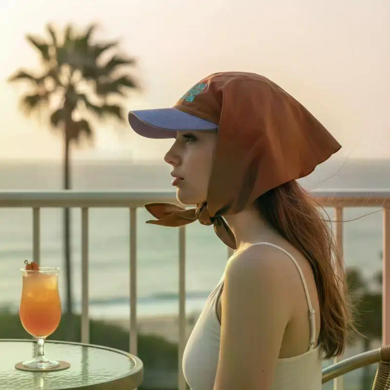 Casquette triangulaire coréenne pour femme avec visière pare-soleil, style hip-hop pastoral, pour l'extérieur en été