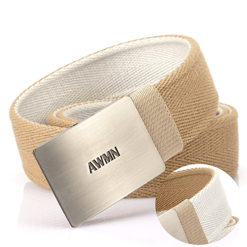 Ceinture en toile épaisse pour hommes et femmes, ceinture en jean simple décontractée, structure automatique, alliage de qualité, nouveau