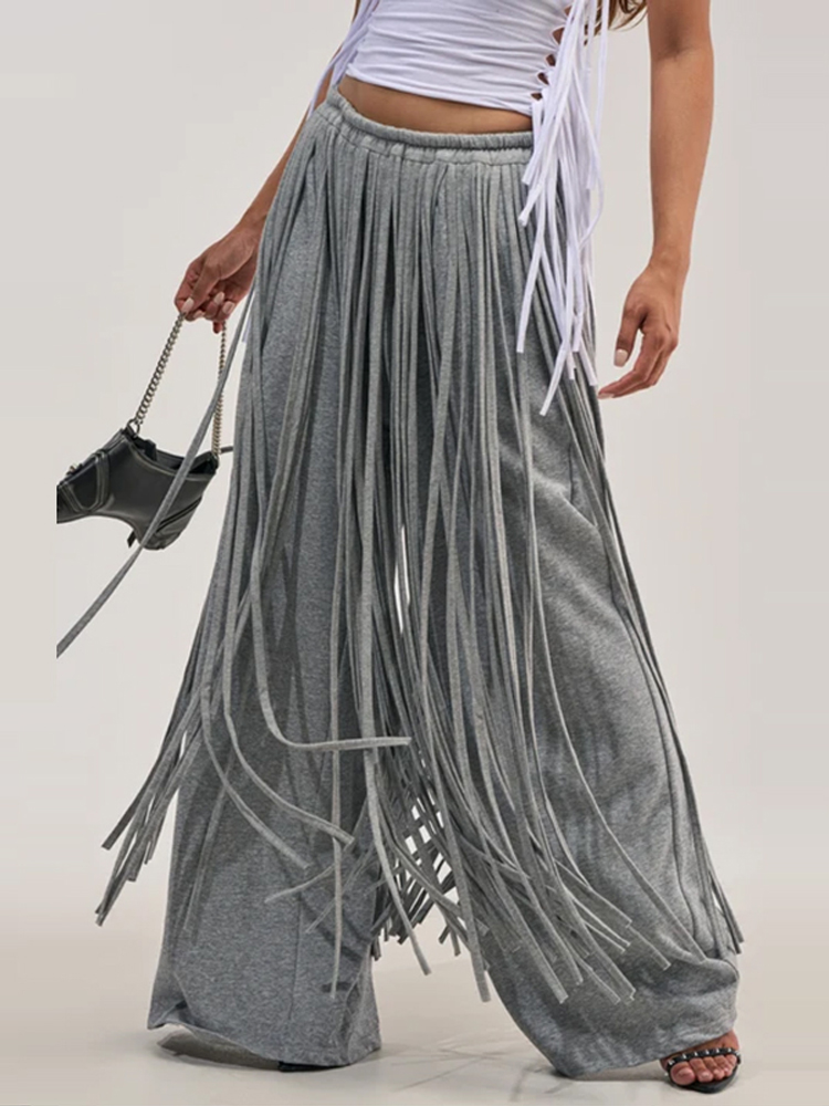 Ensemble tailleur pantalon chic pour femme avec manteau à ourlet à pompons, manches longues, taille cintrée, col rabattu et pantalon large – Collection Automne 2026