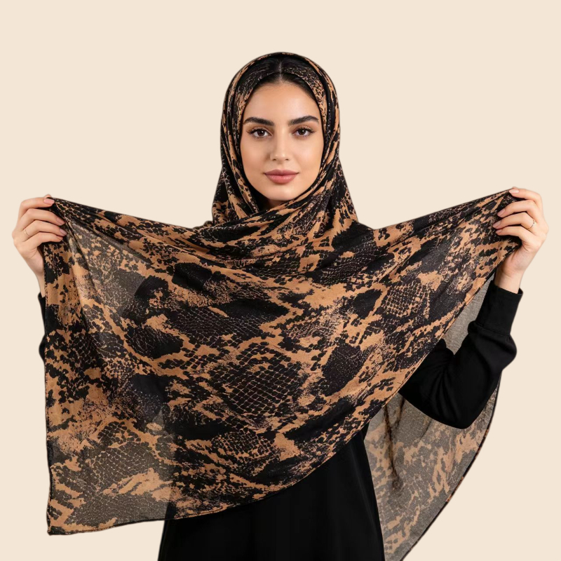 Foulard Hijab 100% Coton 40 Couleurs pour Femme, Imprimé Léopard, Châle Tricoté Doux, Voile Islamique Modeste, Écharpe Quotidienne, Cache-Cou pour Cadeaux