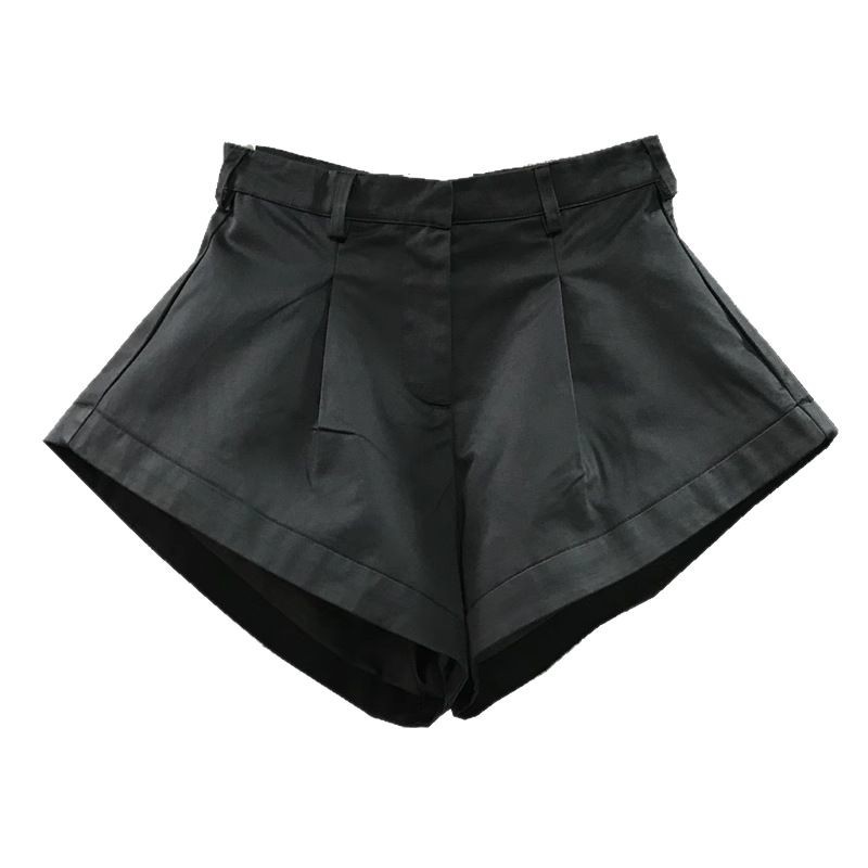 Shorts taille haute de style coréen pour femmes, pantalon large au design original, short décontracté coupe trapèze pour le printemps et l'été