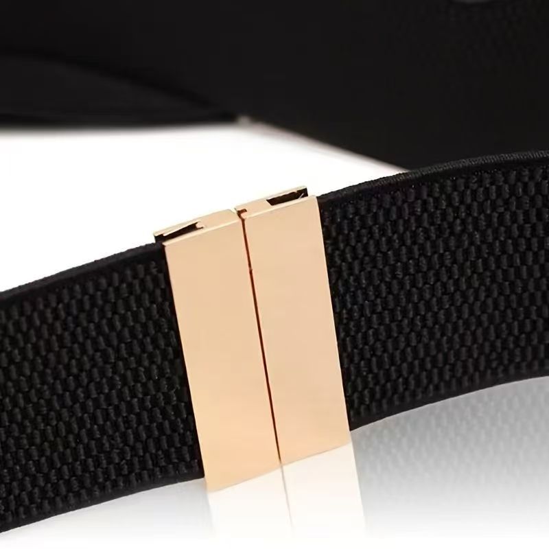 Ceinture élastique large pour femme – Ceinture coréenne style Cinch pour robes et manteaux d'hiver, ceinture simple et tendance