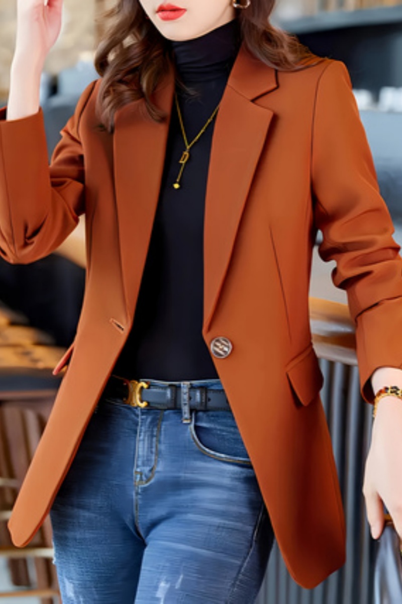 Veste de costume à la mode pour femmes, Blazer élégant et tendance, tenue de bureau décontractée