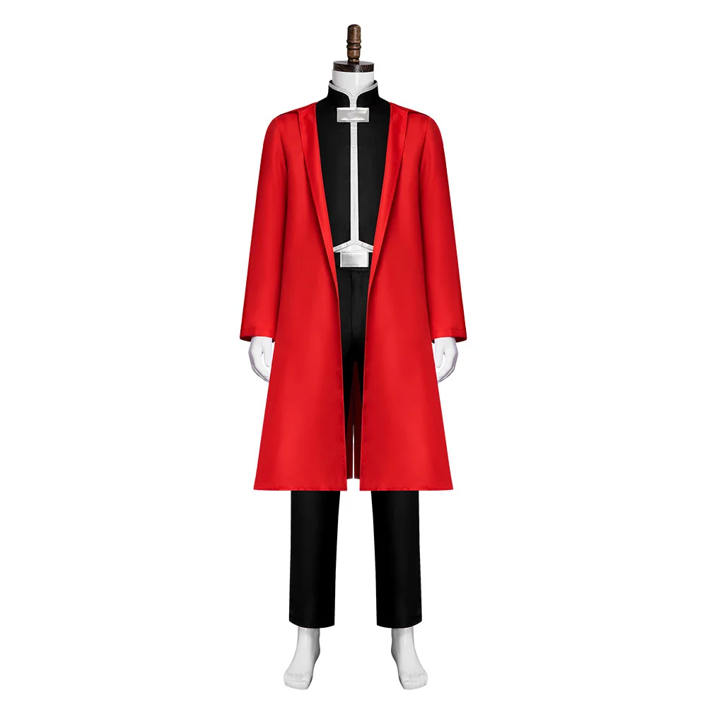 Costumes de Cosplay Anime Fullmetal Alchemist Edward Elric, tenue rouge, uniforme d'halloween et de noël, taille personnalisée