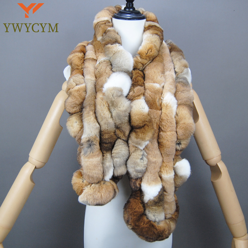 Nouveau extérieur épais double face à volants longue écharpe Rex lapin fourrure écharpe femmes hiver chaud véritable rex lapin fourrure col foulards