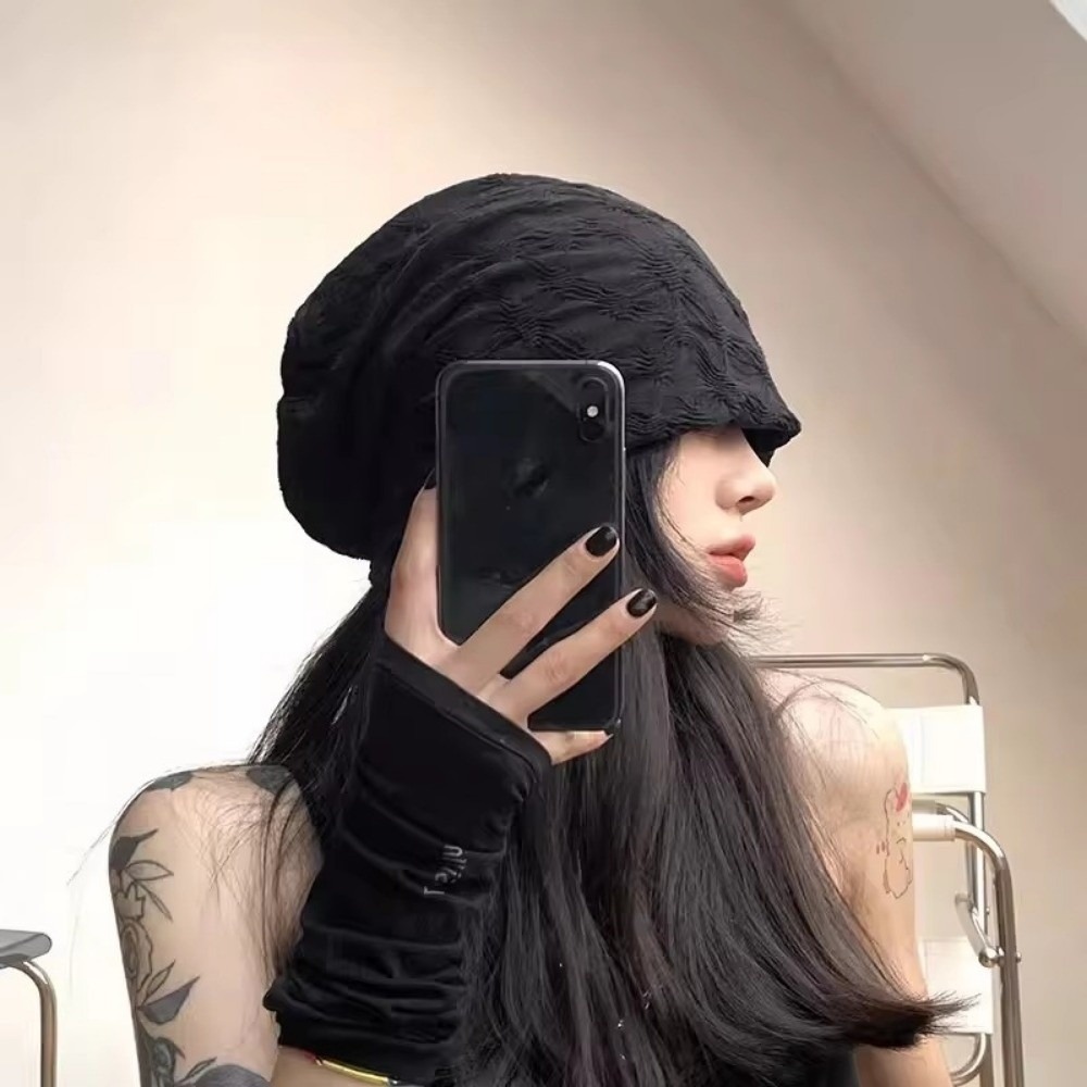 Bonnet décontracté pour femme, fin, respirant, style slouchy, couleur unie, pour l'été et le printemps