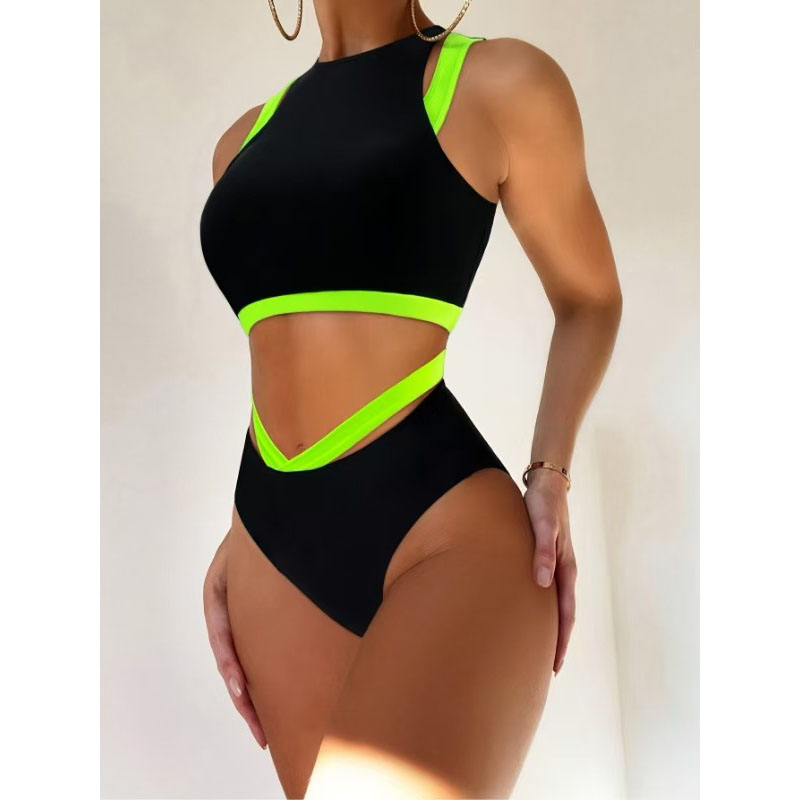 Ensemble Bikini deux pièces maillot de bain femmes avec maillots de sport femme maillot de bain vêtements de plage été